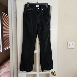 Calvin Klein Jeans Black Corduroy Pants Women’s Size 4 Mid Rise Stretch